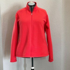 Adidas coral colored lightweight jacket in size 2XL